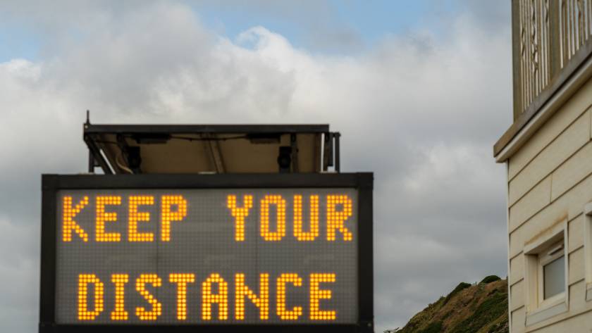 Keep Your Distance sign