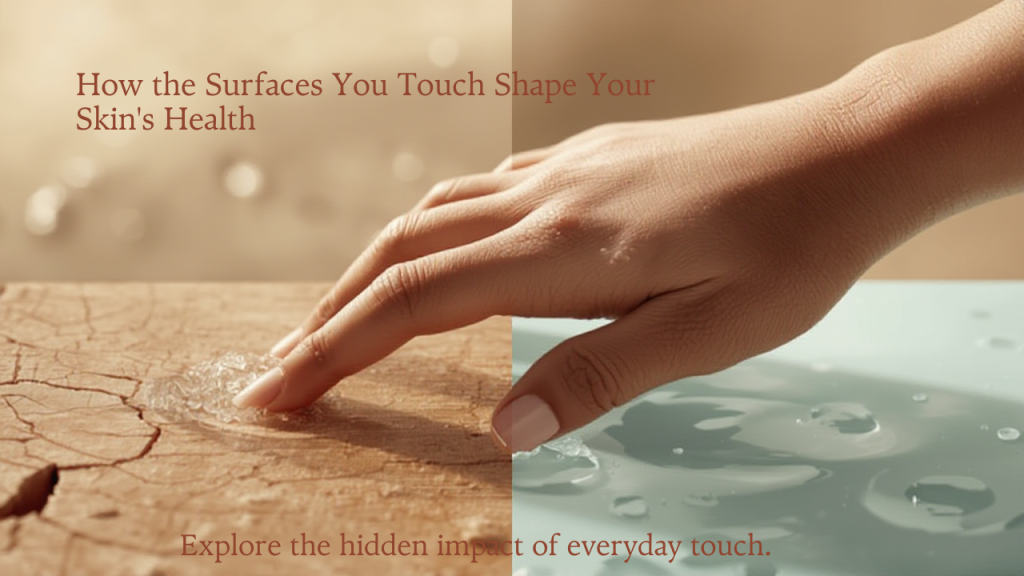 A thumbnail for a blog post focusing on how the surfaces we touch can impact our skincare regimen. And How DERMAGLOVE products can help.